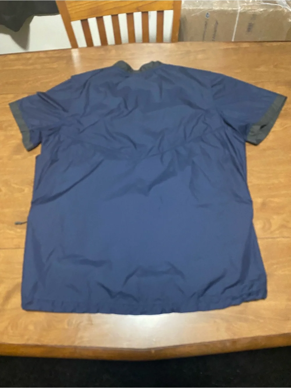 Nike Men’s Navy Short-Sleeve Athletic Pullover with Light Blue Logo